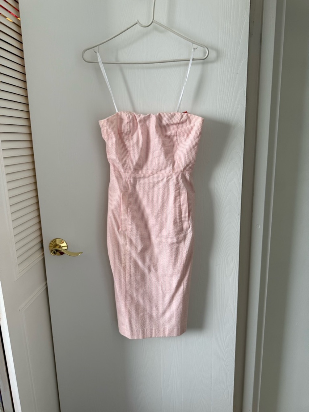 Pink Strapless Sheath Dress